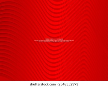 Abstract red glowing geometric lines on red background. Modern shiny red wave lines pattern. Futuristic technology concept, suitable for covers, posters, banners, brochures, websites, etc.