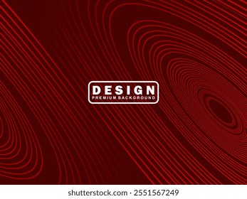 Líneas geométricas brillantes rojas Abstractas sobre fondo rojo oscuro. Moderno patrón de líneas de círculo rojo brillante. Concepto de tecnología futurista, perfecto para cubiertas, carteles, Anuncios, folletos, Sitios web, etc.