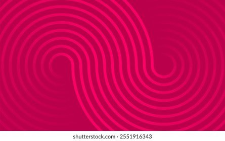 Abstract red glowing geometric lines on a dark red background with shiny circular patterns. Ideal for technology-themed covers, posters, banners and websites.EPS 10
