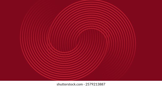 Abstract red glowing geometric lines on black background.