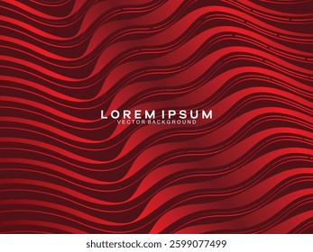 Abstract red glowing geometric lines on dark red background. Modern shiny red abstract lines pattern. Futuristic technology concept, suitable for covers, posters, banners, brochures, websites, etc.