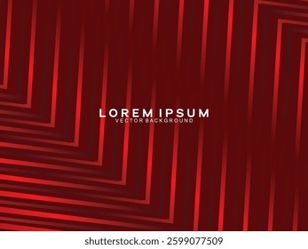 Abstract red glowing geometric lines on dark red background. Modern shiny red abstract lines pattern. Futuristic technology concept, suitable for covers, posters, banners, brochures, websites, etc.