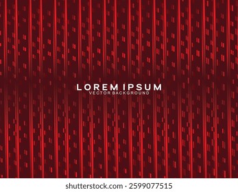 Abstract red glowing geometric lines on dark red background. Modern shiny red abstract lines pattern. Futuristic technology concept, suitable for covers, posters, banners, brochures, websites, etc.