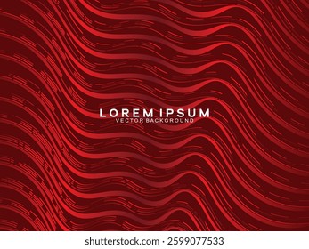 Abstract red glowing geometric lines on dark red background. Modern shiny red abstract lines pattern. Futuristic technology concept, suitable for covers, posters, banners, brochures, websites, etc.