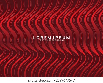 Abstract red glowing geometric lines on dark red background. Modern shiny red abstract lines pattern. Futuristic technology concept, suitable for covers, posters, banners, brochures, websites, etc.