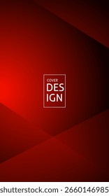 Linhas geométricas brilhantes em vermelho escuro sobre um fundo vermelho escuro. Design de tampa vermelha