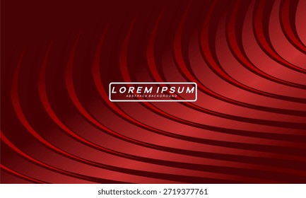Linhas geométricas brilhantes em vermelho escuro no fundo. Padrão moderno de linhas curvas vermelhas brilhantes. Conceito de tecnologia futurista, adequado para capas, cartazes, banners, brochuras, sites, etc.