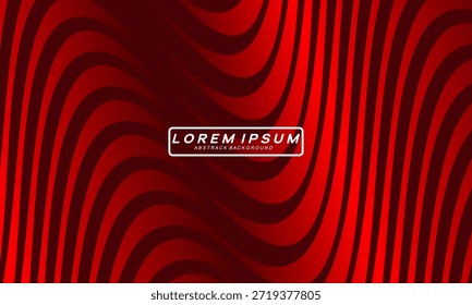 Linhas geométricas brilhantes em vermelho escuro no fundo. Padrão moderno de linhas curvas vermelhas brilhantes. Conceito de tecnologia futurista, adequado para capas, cartazes, banners, brochuras, sites, etc.
