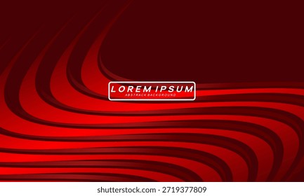 Abstract red glowing geometric lines on dark red background. Modern shiny red curved lines pattern. Futuristic technology concept, suitable for covers, posters, banners, brochures, websites, etc.