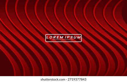 Líneas geométricas brillantes rojas Abstractas sobre fondo rojo oscuro. Moderno patrón de líneas curvas rojas brillantes. Concepto de tecnología futurista, adecuado para cubiertas, carteles, Anuncios, folletos, Sitios web, etc.