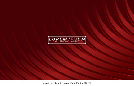 Líneas geométricas brillantes rojas Abstractas sobre fondo rojo oscuro. Moderno patrón de líneas curvas rojas brillantes. Concepto de tecnología futurista, adecuado para cubiertas, carteles, Anuncios, folletos, Sitios web, etc.