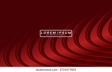 Abstrakte rot leuchtende geometrische Linien auf dunkelrotem Hintergrund. Moderne glänzende rote gebogene Linien Muster. Futuristisches Technologiekonzept, geeignet für Cover, Plakate, Banner, Broschüren, Websites usw.