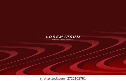 Abstract red glowing geometric lines on dark red background. Modern shiny red wave lines pattern. Futuristic technology concept, suitable for covers, posters, banners, brochures, websites, etc.