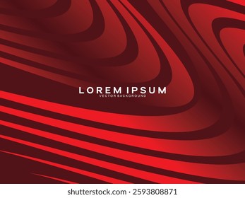 Abstract red glowing geometric modern lines on red background. Shiny gradient red futuristic pattern. Futuristic technology concept, suitable for covers, posters, banners, brochures, websites, etc.