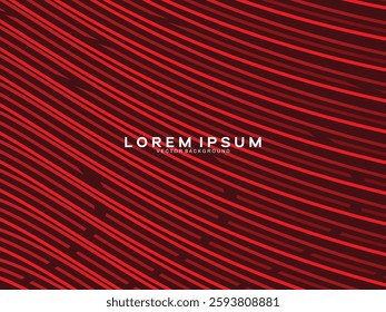 Abstract red glowing geometric modern lines on red background. Shiny gradient red futuristic pattern. Futuristic technology concept, suitable for covers, posters, banners, brochures, websites, etc.