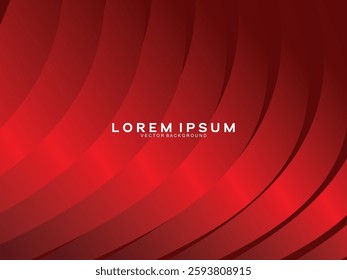 Abstract red glowing geometric modern lines on red background. Shiny gradient red futuristic pattern. Futuristic technology concept, suitable for covers, posters, banners, brochures, websites, etc.