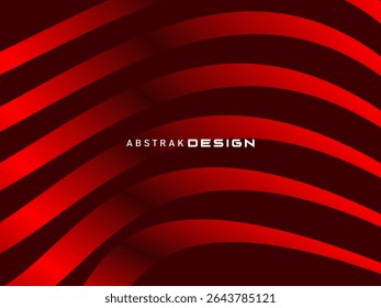 Abstrait rouge scintillant lignes géométriques modernes sur fond rouge. Motif futuriste rouge dégradé brillant. Concept de technologie futuriste, adapté aux couvertures, affiches, bannières, brochures, sites web, etc.