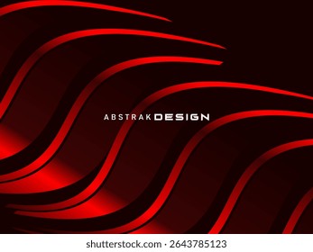 Abstrait rouge scintillant lignes géométriques modernes sur fond rouge. Motif futuriste rouge dégradé brillant. Concept de technologie futuriste, adapté aux couvertures, affiches, bannières, brochures, sites web, etc.