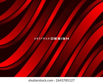 Abstract red glowing geometric modern lines on red background. Shiny gradient red futuristic pattern. Futuristic technology concept, suitable for covers, posters, banners, brochures, websites, etc.