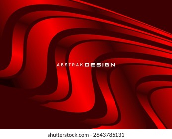 Abstrait rouge scintillant lignes géométriques modernes sur fond rouge. Motif futuriste rouge dégradé brillant. Concept de technologie futuriste, adapté aux couvertures, affiches, bannières, brochures, sites web, etc.