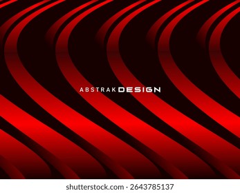 Abstract red glowing geometric modern lines on red background. Shiny gradient red futuristic pattern. Futuristic technology concept, suitable for covers, posters, banners, brochures, websites, etc.