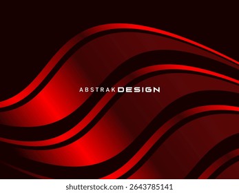 Abstract red glowing geometric modern lines on red background. Shiny gradient red futuristic pattern. Futuristic technology concept, suitable for covers, posters, banners, brochures, websites, etc.