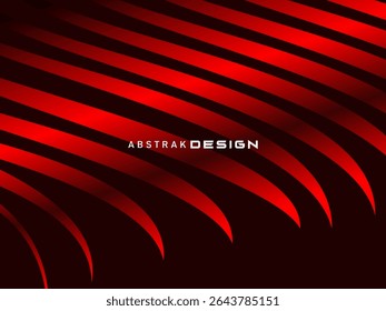 Abstrait rouge scintillant lignes géométriques modernes sur fond rouge. Motif futuriste rouge dégradé brillant. Concept de technologie futuriste, adapté aux couvertures, affiches, bannières, brochures, sites web, etc.