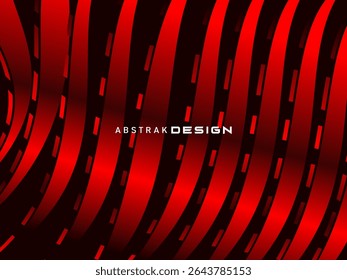 Abstrait rouge scintillant lignes géométriques modernes sur fond rouge. Motif futuriste rouge dégradé brillant. Concept de technologie futuriste, adapté aux couvertures, affiches, bannières, brochures, sites web, etc.