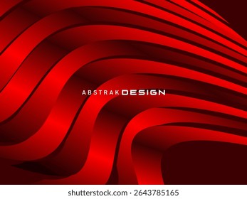 Abstrait rouge scintillant lignes géométriques modernes sur fond rouge. Motif futuriste rouge dégradé brillant. Concept de technologie futuriste, adapté aux couvertures, affiches, bannières, brochures, sites web, etc.
