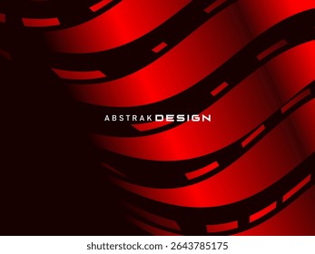 Abstrait rouge scintillant lignes géométriques modernes sur fond rouge. Motif futuriste rouge dégradé brillant. Concept de technologie futuriste, adapté aux couvertures, affiches, bannières, brochures, sites web, etc.