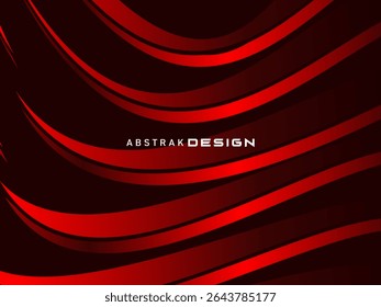 Abstrakte rot glühende geometrische moderne Linien auf rotem Hintergrund. Glänzendes Farbverlauf-Rot, futuristisches Muster. Futuristisches Technologiekonzept, geeignet für Cover, Plakate, Banner, Broschüren, Websites usw.