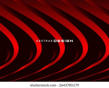 Abstrait rouge scintillant lignes géométriques modernes sur fond rouge. Motif futuriste rouge dégradé brillant. Concept de technologie futuriste, adapté aux couvertures, affiches, bannières, brochures, sites web, etc.