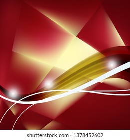 Abstract Red and Gold Background Design