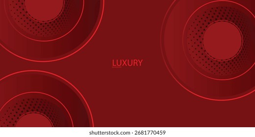 Abstract red and gold background modern creative concept