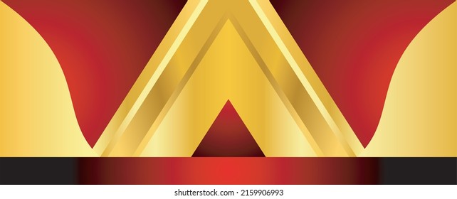 Abstrakter roter goldener Hintergrund, Vektordesign