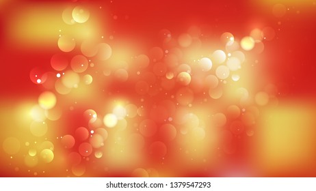 Abstract Red and Gold Bokeh Lights Background