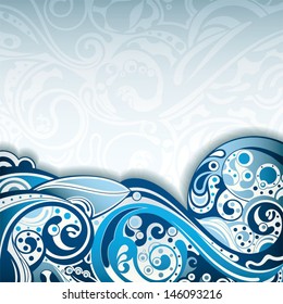 Abstract Red and Gold Frame Background