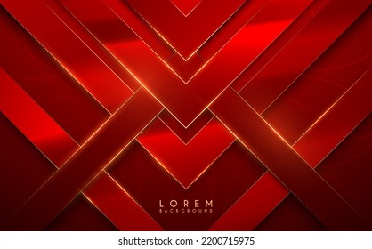 Abstract red and gold geometric background