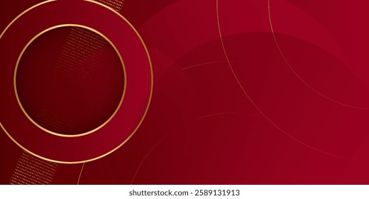 Abstract red and gold geometric background. modern design EPS10