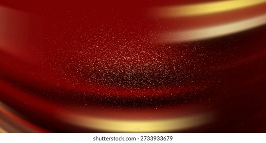 Abstract red gold light luxury wave curve with blank space for text place design modern creative background vector illustration.