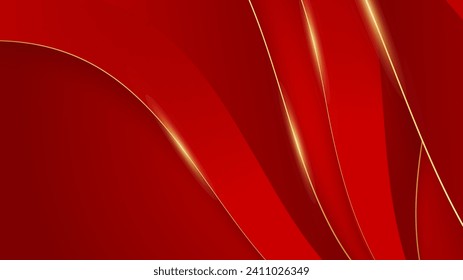 Abstract red and gold luxury background