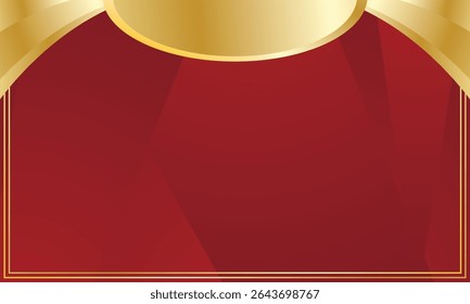 Abstract red gold presentation design background