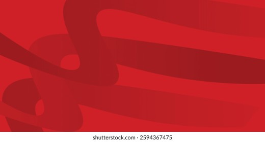 Abstract red and gold ribbons background. Used to decorate advertisements, publications, Eps10 vector modern art