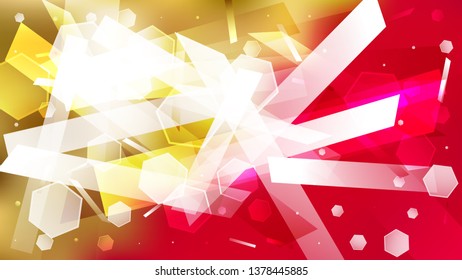 Abstract Red Gold and White Background