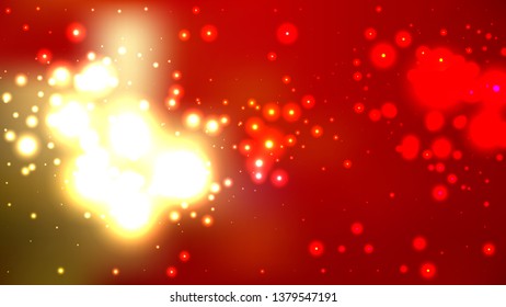 Abstract Red Gold and White Blur Lights Background