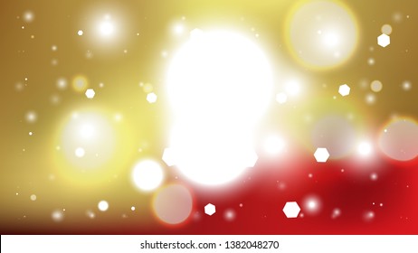 Abstract Red Gold and White Blurred Bokeh Background Vector Image