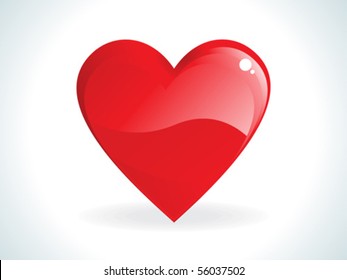 abstract red gossy heart vector illustration