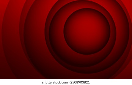 Fundo de gradiente vermelho abstrato com círculos. Ilustração vetorial