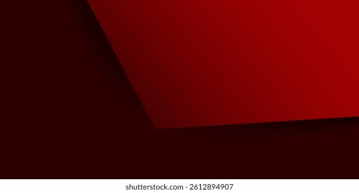 Abstract red gradient background for design. With minimal geometric shape. Simple red and black background. vector illustration