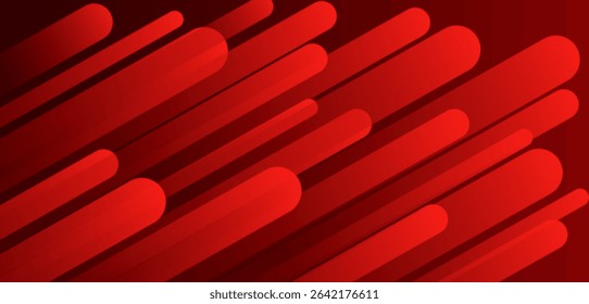Abstract red gradient background. Geometric diagonal rounded lines. Dynamic shapes composition.Design elements texture. Vector illustration eps10.